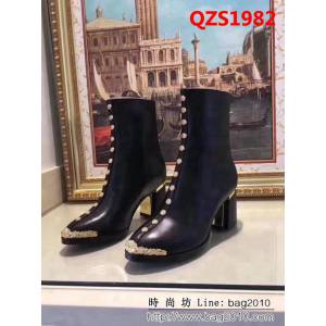 CHANEL香奈兒 2018新款 牛皮玫瑰柳丁靴 QZS1982