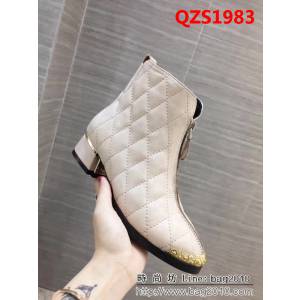 CHANEL香奈兒 經典款式 羊皮 時尚百搭 女短靴  QZS1983