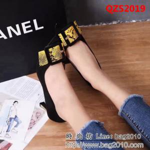 CHANEL香奈兒 奢華經典 舒適百搭 尖頭高跟 女單皮鞋 QZS2019