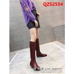 CHANEL香奈兒 2018引領時尚圈 suer有型 彈力皮拼羊絨尼 16寸長靴 QZS2554