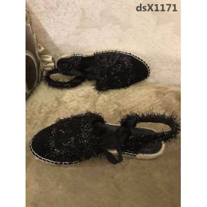 CHANEL香奈兒 2019早春新款 雙C拼色 後吊帶漁夫鞋 女鞋  dsX1171