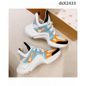 路易威登LV 2019爆款 LV經典Stellar 運動鞋 藍色Monogram牛仔布 高幫女休閒鞋  dsX2433