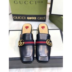 gucci古馳2022新色全新升級版本原版胎小牛皮女鞋單皮鞋 dx2913