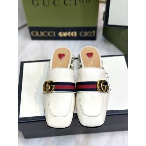 gucci古馳2022新色全新升級版本原版胎小牛皮女鞋單皮鞋 dx2914