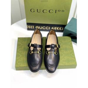 gucci古馳經典版型馬銜扣單鞋 平底鞋皮鞋 dx3283