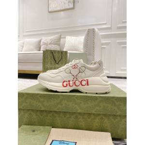 gucci古馳情侶款老爹鞋 市面最高端老爹鞋 gucci男女同款休閒運動鞋 dx3323