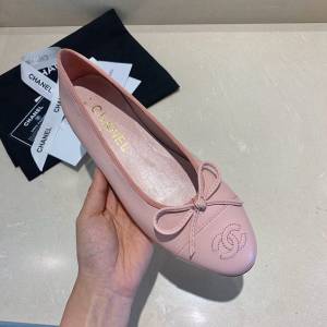 Chanel女鞋 香奈兒頂級芭蕾舞鞋 Chanel羊皮舒適平底鞋  naq1083