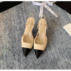 Chanel女鞋 香奈兒2020Cruise新款 小香單鞋 Chanel羊皮高跟涼鞋  naq1117