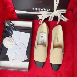 Chanel女鞋 香奈兒20春夏新款 頂級高端品質 Chanel淑女小羊皮皮鞋  naq1255