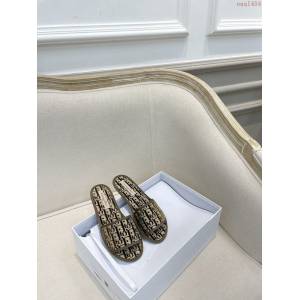 DIOR女鞋 迪奧2021專櫃新款戶外沙灘鞋 Dior天鵝絨家居拖  naq1454