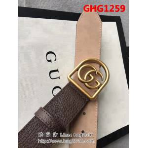 古馳CUCCI G家優質頭層牛皮豬皮紋 配純銅扣男士皮帶 GHG1259