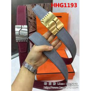愛馬仕HERMES 純手工雙面荔枝紋 專櫃奢華精品高端男士皮帶 HHG1193