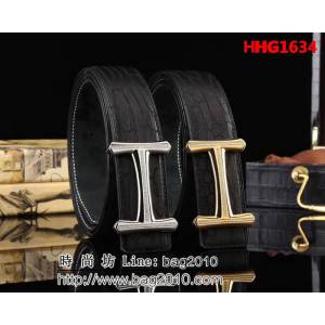 愛馬仕HERMES 正面進口北美馴鹿皮 優質五金件高端男士皮帶 HHG1634