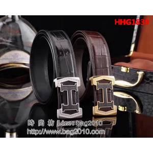 愛馬仕HERMES 泰國進口暹羅鱷魚 無拼接鱷魚皮皮帶高端男士皮帶 HHG1839