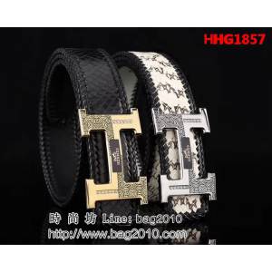 愛馬仕HERMES 精品五金扣頭 專櫃特色logo 2018新品 高端男士皮帶 HHG1857