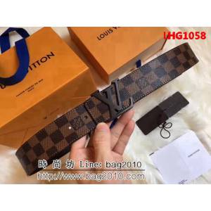 路易威登LV 扣皮帶系列 MADE in S ain 原單水貨M9807 高端男士皮帶 LHG1058