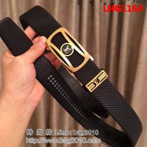 路易威登LV Louis Vuitton義大利進口雙面頭層牛皮 專櫃 高端男士皮帶 LHG1160