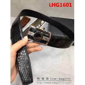路易威登LV 2018款真鱷魚肚皮不拼接 高端男士皮帶 LHG1601