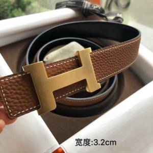 HERMES皮帶 男款 四角扣 雙面原版皮 愛馬仕男士腰帶  hgh1877
