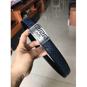 HERMES皮帶 大蟒蛇皮面 原版小牛皮底 商務休閒兩用 男士腰帶  hgh1891