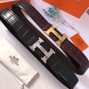 HERMES皮帶 天然頭層牛皮 大象紋荔枝紋 時尚潮流 愛馬仕男腰帶  hgh1919