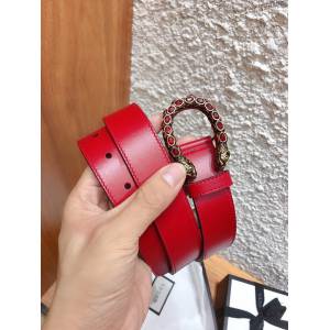 Gucci女士皮帶 古奇2020早秋系列 古奇經典雙G標識  jjp1064