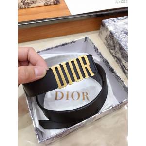 Dior女士腰帶 迪奧經典復古小字母牛皮腰帶  jjp1212