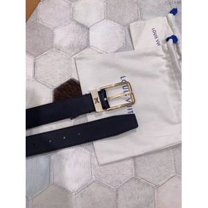 LV新款皮帶 路易威登高端男士腰帶 精緻手工繪邊  jjp1640