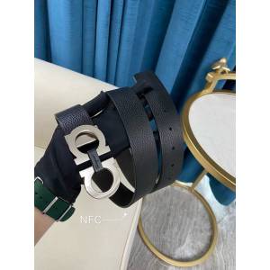 菲拉格慕男士皮帶 Ferragamo金屬Gancio扣飾牛皮腰帶  jjp1783