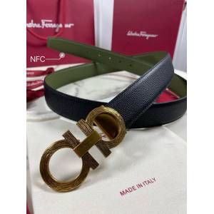 菲拉格慕男士皮帶 Ferragamo磨砂牛皮腰帶  jjp1792