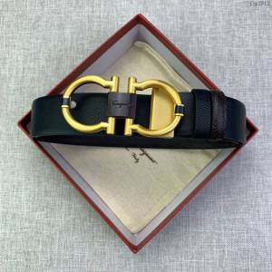 菲拉格慕男士皮帶 Ferragamo雙面牛皮紋理腰帶  jjp1912