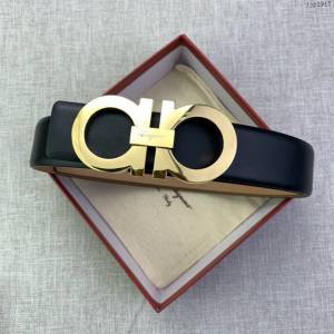 菲拉格慕男士皮帶 Ferragamo雙面牛皮紋理腰帶  jjp1917