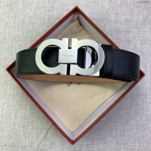 菲拉格慕男士皮帶 Ferragamo雙面牛皮紋理腰帶  jjp1932