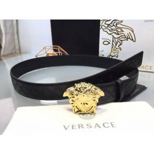 VERSVE男士皮帶 範思哲希臘回紋壓花腰帶  jjp1947