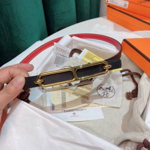 HERMES女士皮帶 愛馬仕經典扣雙面Epsom皮腰帶  jjp1977