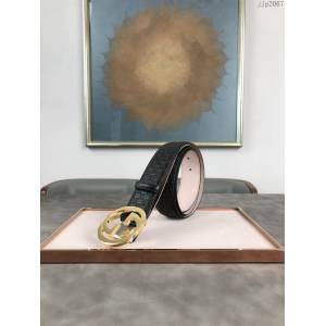 Gucci經典皮帶 古奇雙G拋光腰帶 411924  jjp2067