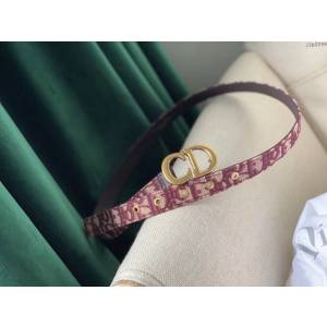 Dior女士腰帶 迪奧老花紡布皮帶  jjp2099