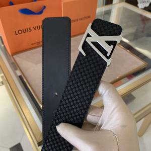 LV新款男士皮帶 路易威登Gancio五金腰帶  jjp2183