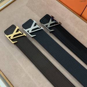LV新款男士皮帶 路易威登Gancio五金腰帶  jjp2187