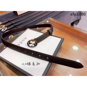 GUCCI古馳 官網爆款 正品規格 原單品質 togo荔枝紋牛皮 雙G亮面銀色扣 男士皮帶  xfp1080