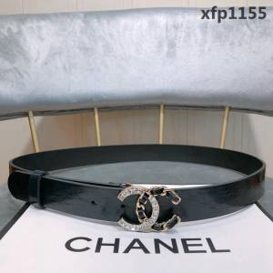 CHANEL香奈兒 18新款 zp同步 CC鏈條鑽扣 進口頭層皺山羊紋皮 時尚百搭款皮帶  xfp1155
