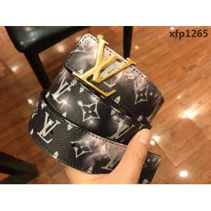 路易威登LV 2019春夏新款 頂級頭層牛皮 不銹鋼扣 男士皮帶  xfp1265