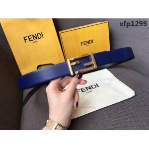 FENDI芬迪 實物拍攝 最新爆款 柔軟小牛皮皮帶 雙F標誌 BAGUETTE系列 時尚百搭款女款皮帶  xfp1299