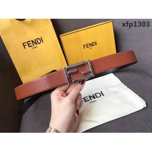 FENDI芬迪 實物拍攝 最新爆款 柔軟小牛皮皮帶 雙F標誌 BAGUETTE系列 時尚百搭款女款皮帶  xfp1303