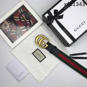 GUCCI古馳 官網潮流款 原單品質 紅綠布原版加厚織帶 409416 復古做舊GG古金扣 男士皮帶  xfp1343