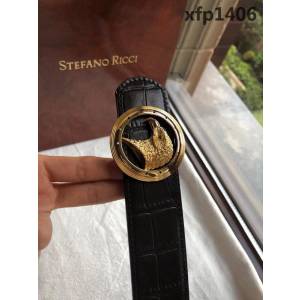 STEFANO RICCI 精鋼鷹頭掛扣 精仿鱷魚皮 牛皮男士腰帶  xfp1406
