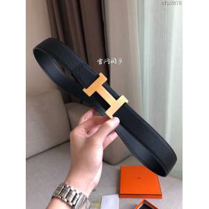 Hermes皮帶 官網同步 38MM 荔枝紋牛皮 愛馬仕男士腰帶  xfp2078