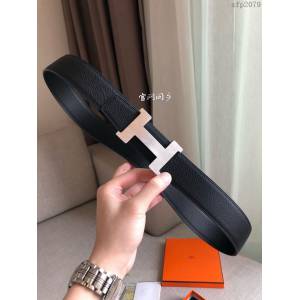 Hermes皮帶 官網同步 38MM 荔枝紋牛皮 愛馬仕男士腰帶  xfp2079