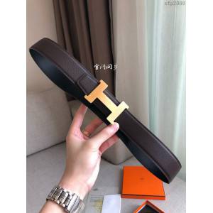 Hermes皮帶 官網同步 38MM 荔枝紋牛皮 愛馬仕男士腰帶  xfp2088