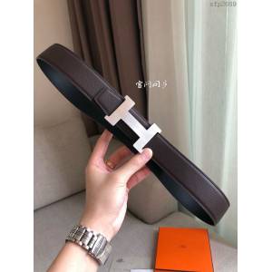 Hermes皮帶 官網同步 38MM 荔枝紋牛皮 愛馬仕男士腰帶  xfp2089
